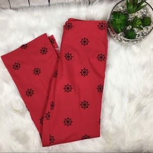 Lilly Pulitzer Red Ship Wheel Pants Sz 2